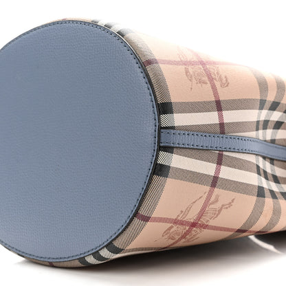 Burberry Haymarket Check Colours Small Lorne Bucket Crossbody Blue 9 of 9