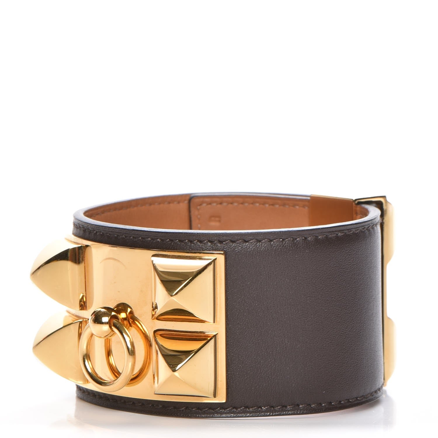 Hermes Chamonix Collier De Chien CDC Bracelet L Chocolate 1 of 7