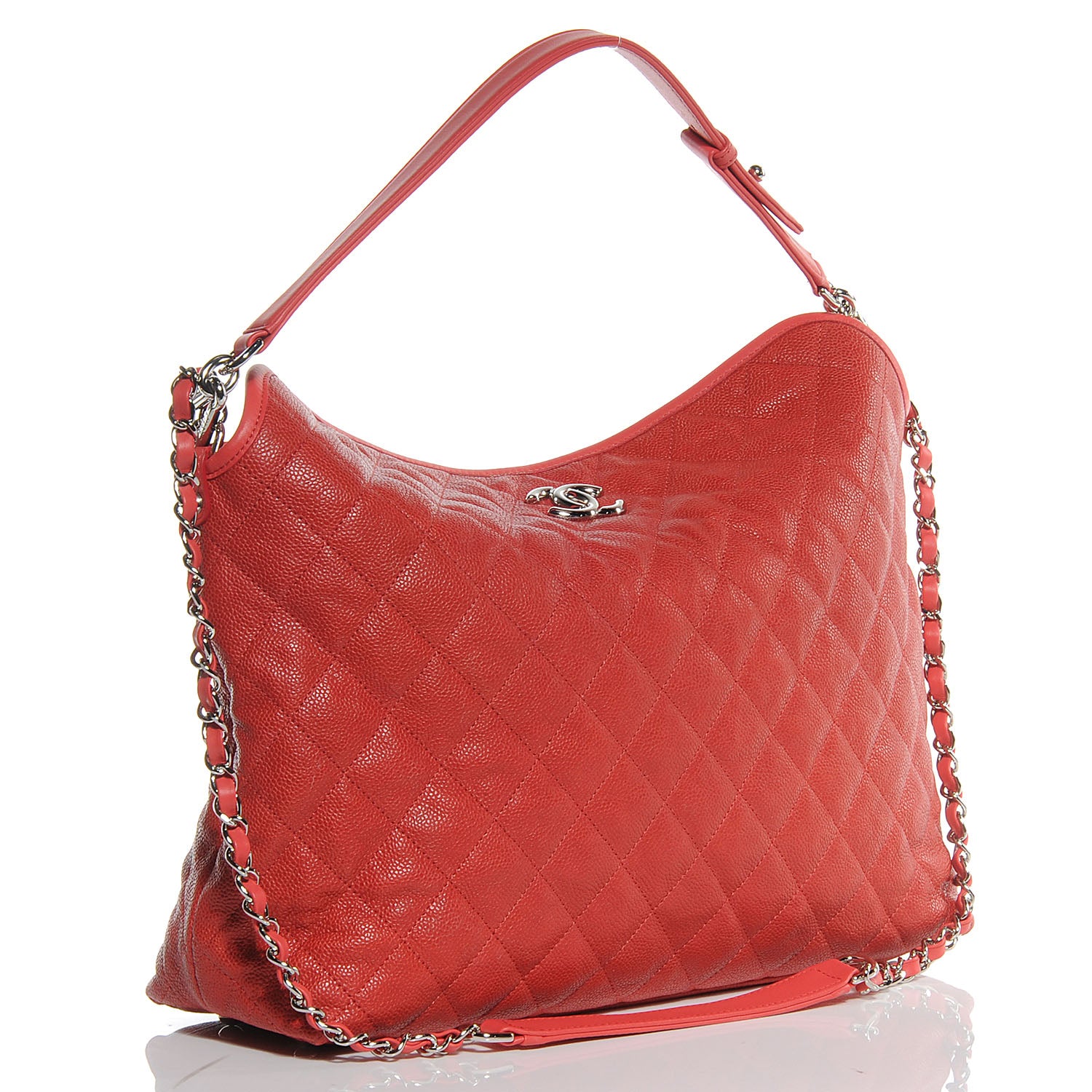 Chanel Caviar French Riviera Hobo Red 3 of 7