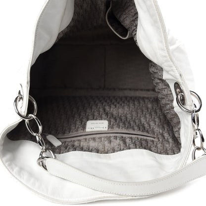 Christian Dior Lambskin Cannage Medium Dior Soft Hobo White 5 of 19