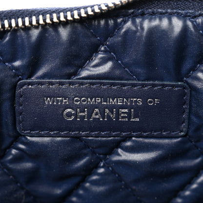 Chanel Caviar Quilted Cosmetic Case Navy 7 of 9