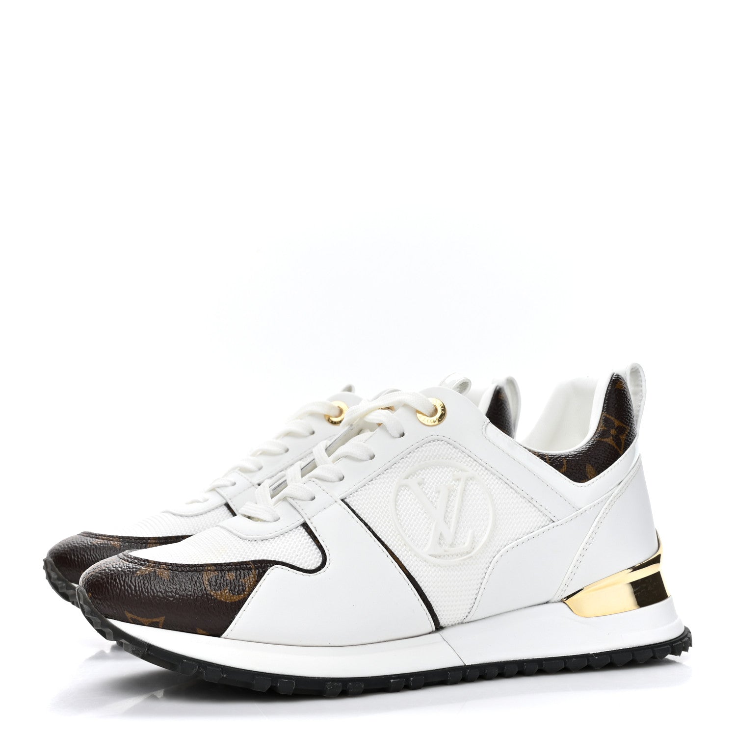Louis Vuitton Calfskin Monogram Run Away Sneakers 37 White 3 of 12