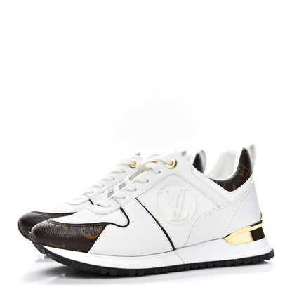 Louis Vuitton Calfskin Monogram Run Away Sneakers 37 White 3 of 12