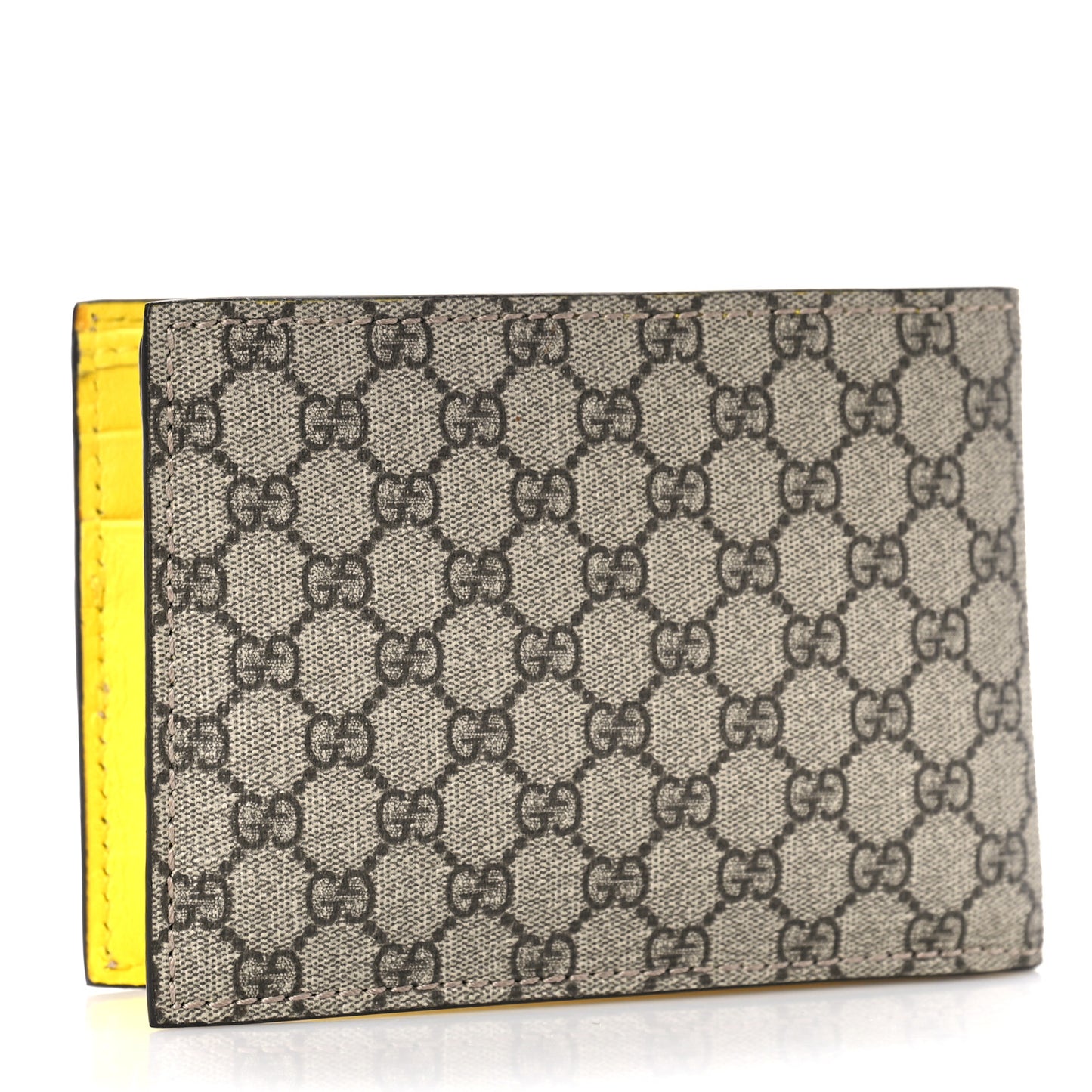 GG Plus Monogram Bi-Fold Wallet Yellow