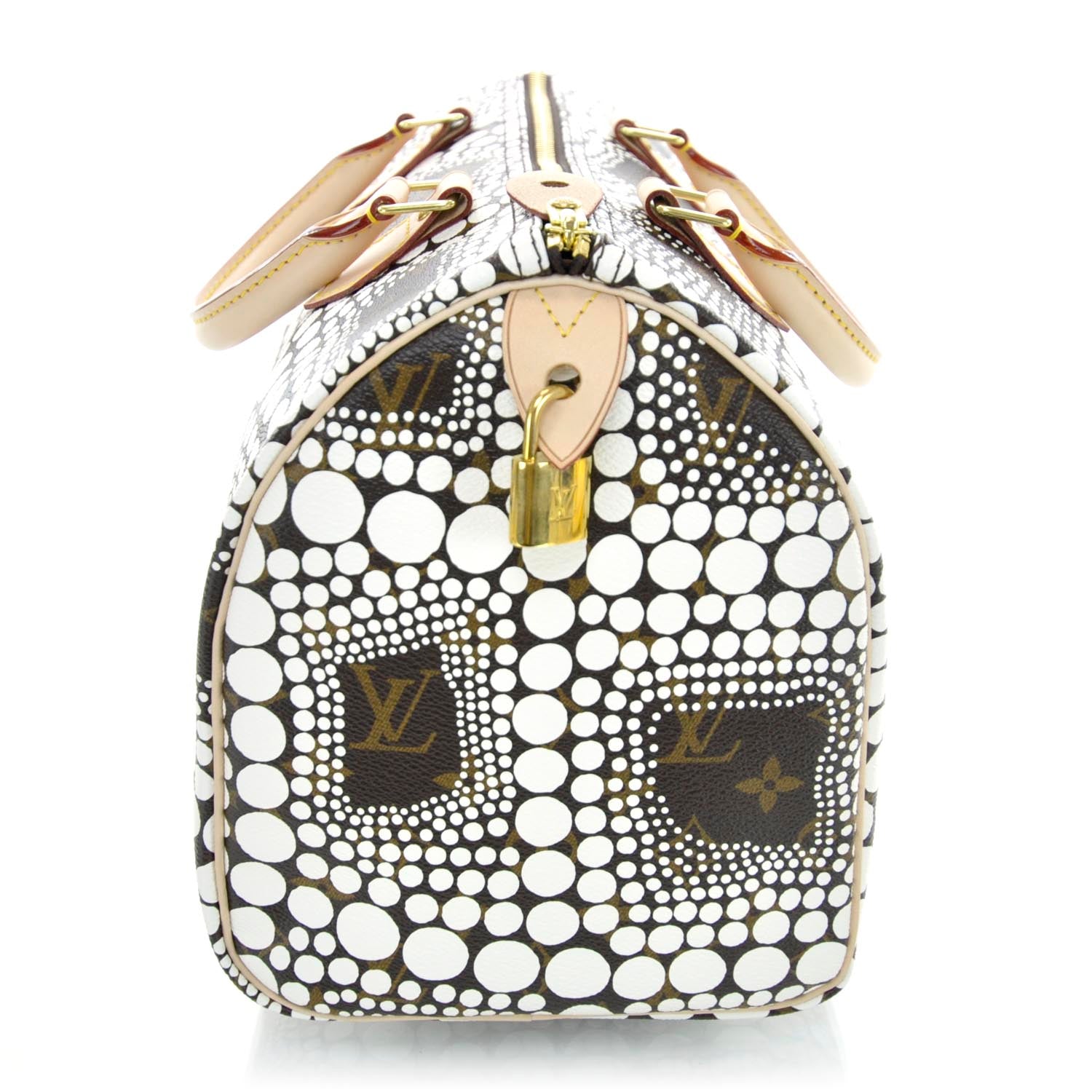 Louis Vuitton Monogram Kusama Town Speedy 30 White 7 of 12