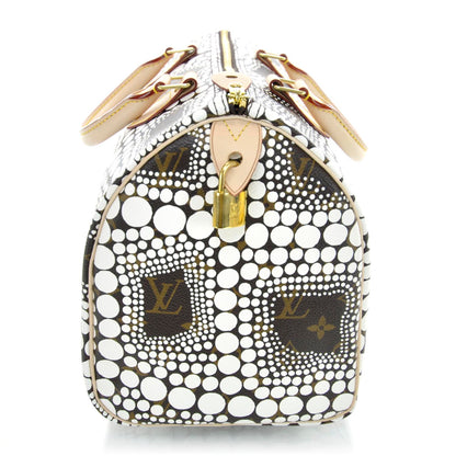 Louis Vuitton Monogram Kusama Town Speedy 30 White 7 of 12