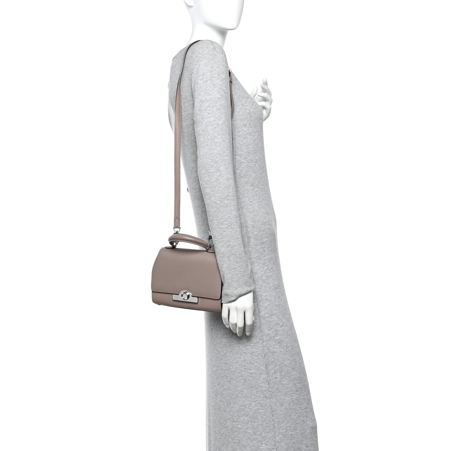 Moynat Taurillon Blush Rejane BB Tourterelle 2 of 9
