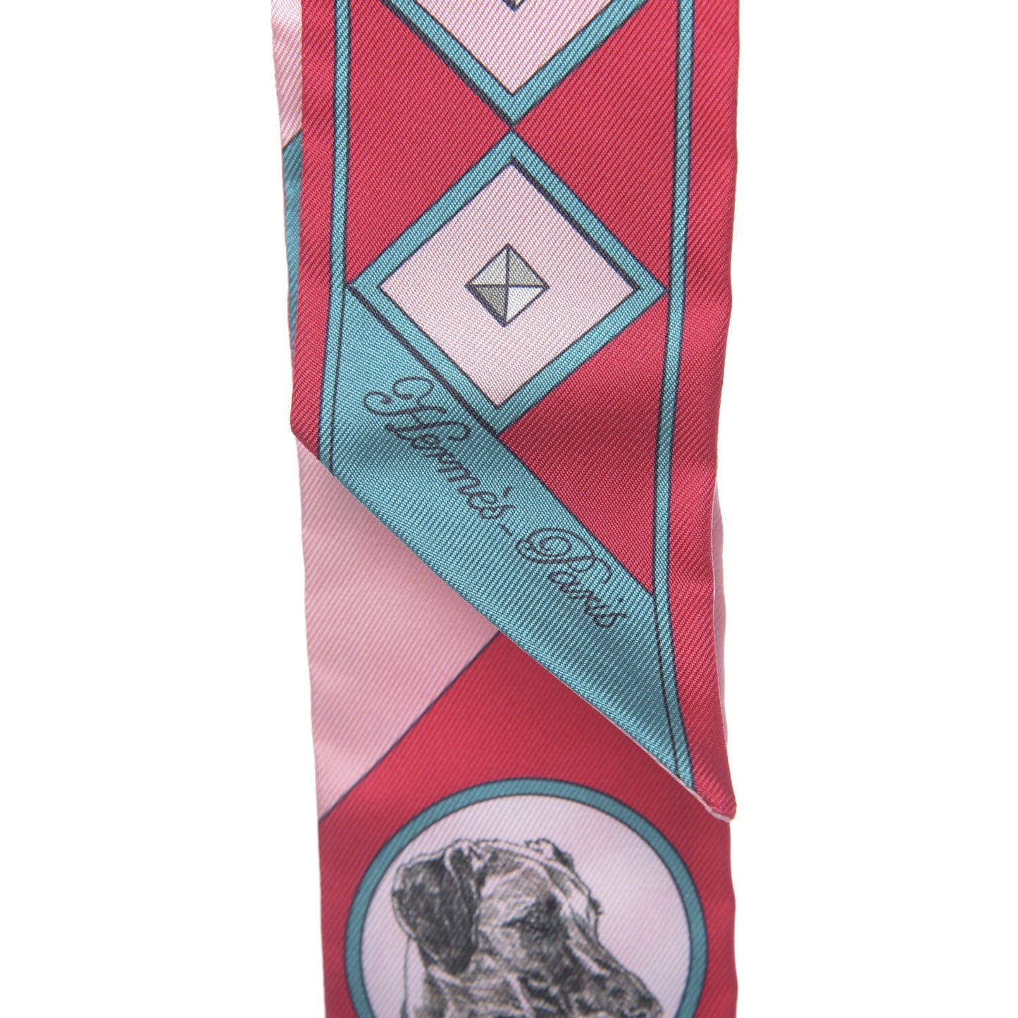 Silk Colliers De Chiens Twilly Framboise Vert Rose