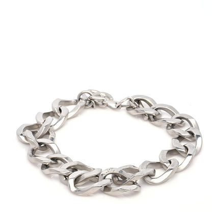 Chanel Chain Link CC Choker Necklace Silver 5 of 10