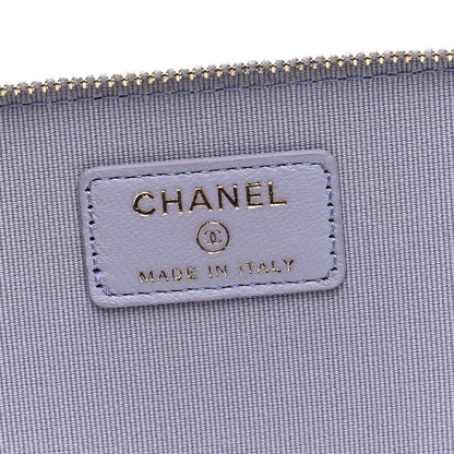 Chanel Lambskin Quilted Small Top Handle Vanity Case With Chain Light Purple 6 of 9