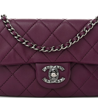 Chanel Lambskin Quilted Mini Mineral Nights Flap Crossbody Bag Purple 9 of 12