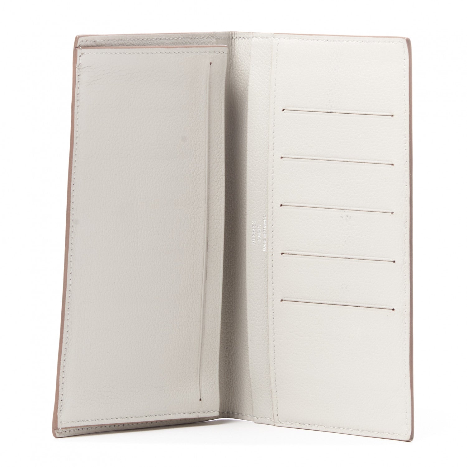 Hermes Evercolor MC2 Fleming Checkbook Holder Wallet Gris Perle 6 of 8