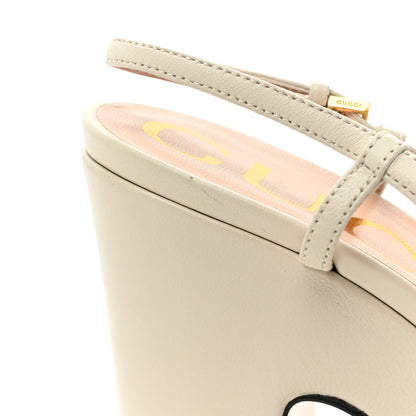 Gucci Nappa Horsebit Platform 35/120mm Slingback Pumps 38 New Mystic White 12 of 14