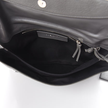 Balenciaga Chevre Silver Metallic Edge Hardware Envelope Clutch Gris Acier 4 of 8