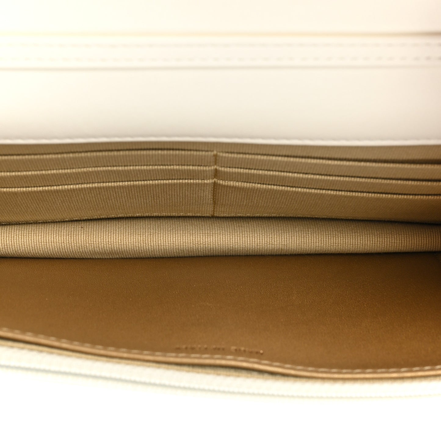 Lambskin Quilted CC Pearl Crush Wallet on Chain WOC White