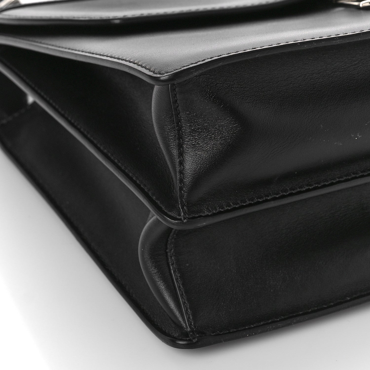 Prada Saffiano City Calfskin Studded Elektra Shoulder Bag Black Fuoco 7 of 8