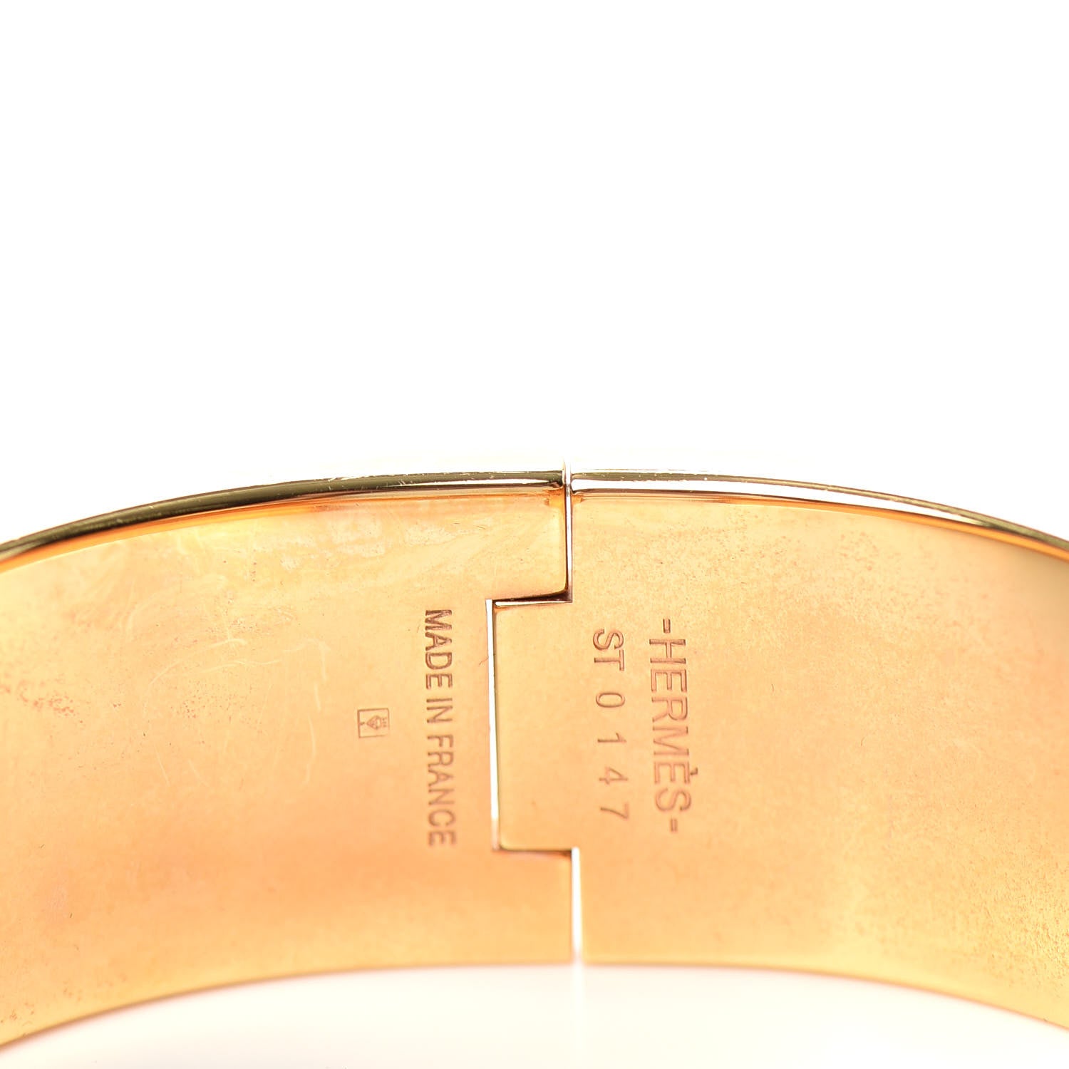 Hermes Enamel Wide Clic Clac H Bracelet PM White 4 of 4