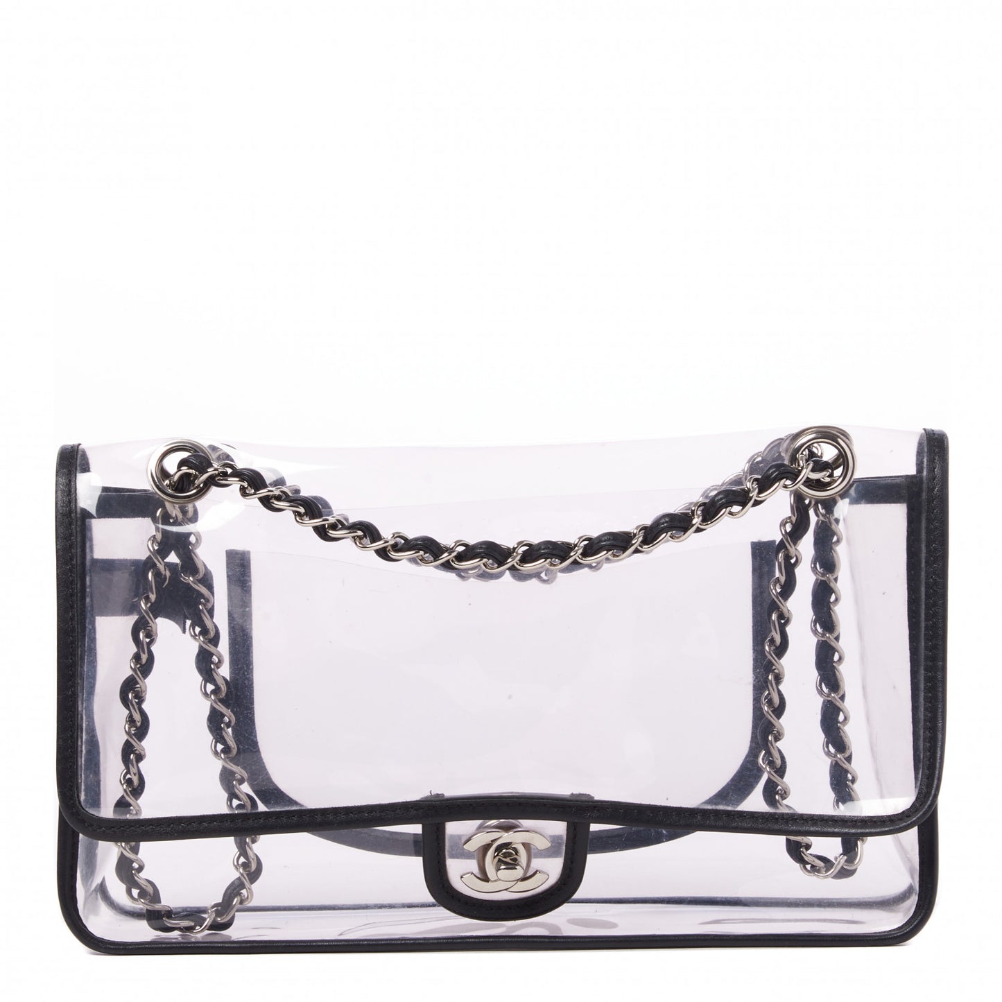 Lambskin Vinyl Large Naked Flap Black