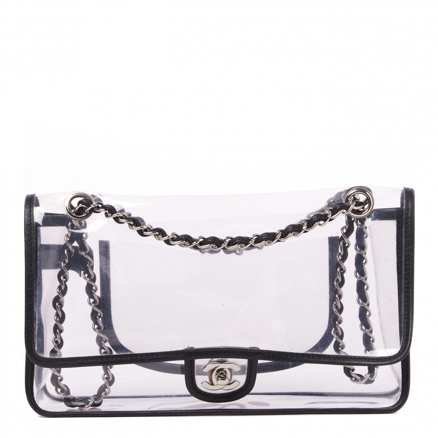 Chanel Lambskin Vinyl Large Naked Flap Black 1 of 6