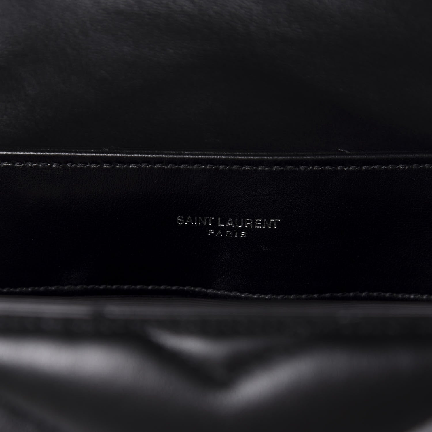Saint Laurent Calfskin Y Quilted Monogram Medium Loulou Chain Satchel Black 8 of 11