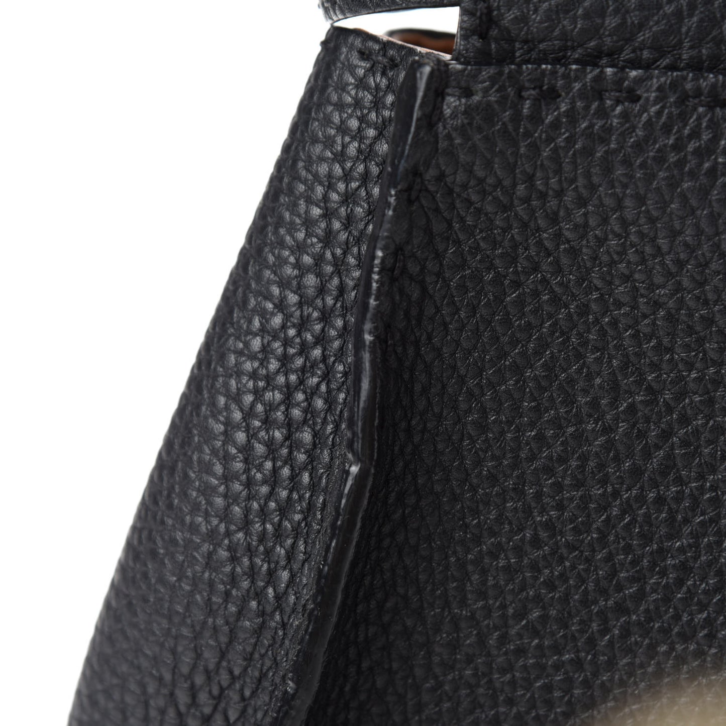 Cuoio Romano Selleria Bi-Color Medium Peekaboo Iconic Satchel Black Mou