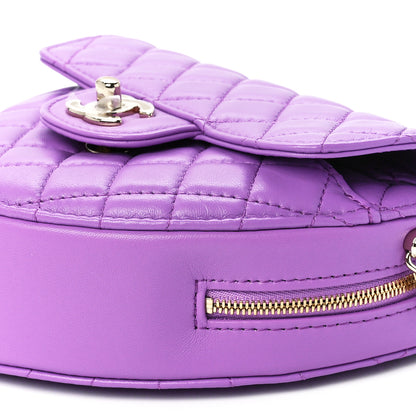 Chanel Lambskin Quilted CC In Love Heart Bag Purple 12 of 12