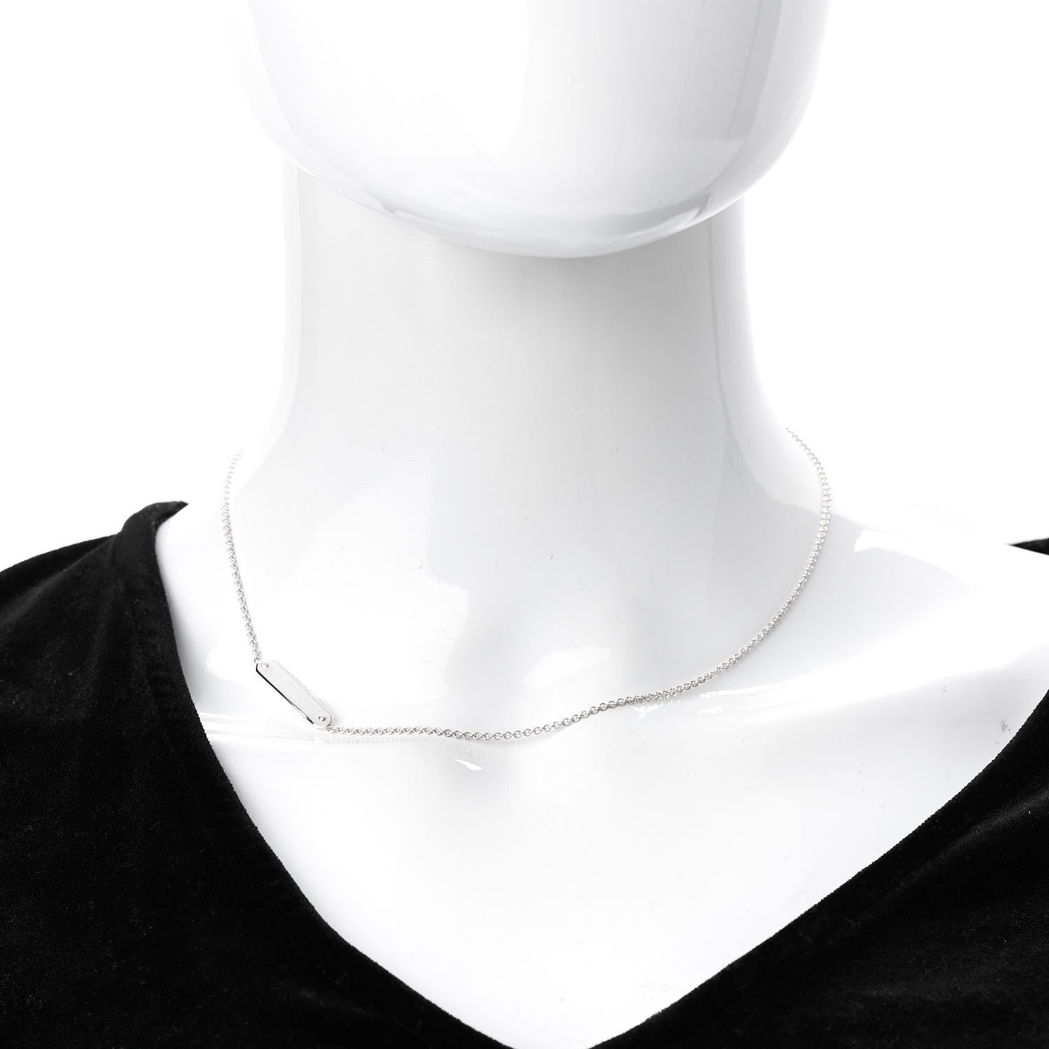 Tiffany Sterling Silver Tag Chain Necklace 2 of 6