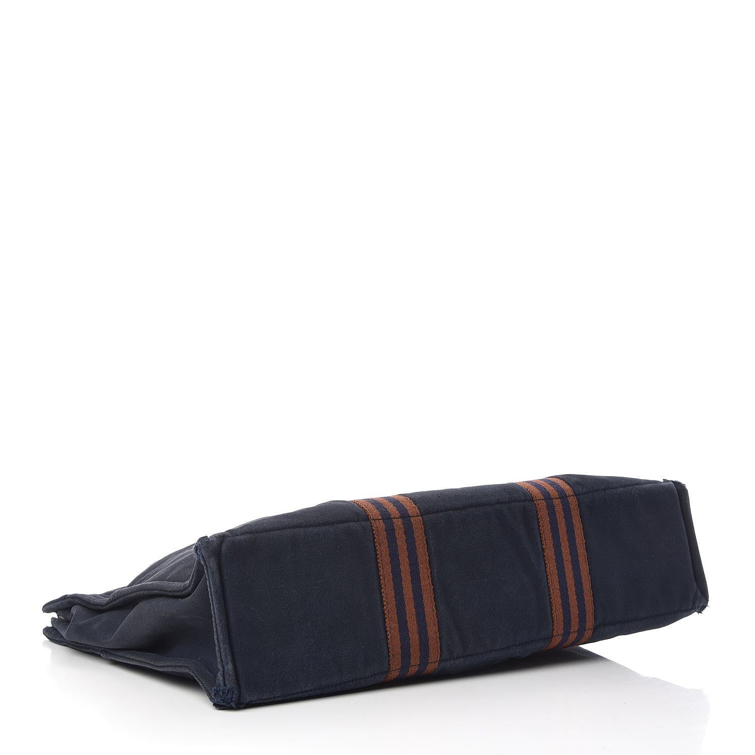 Hermes Canvas Fourre Tout MM Navy Brown 4 of 16
