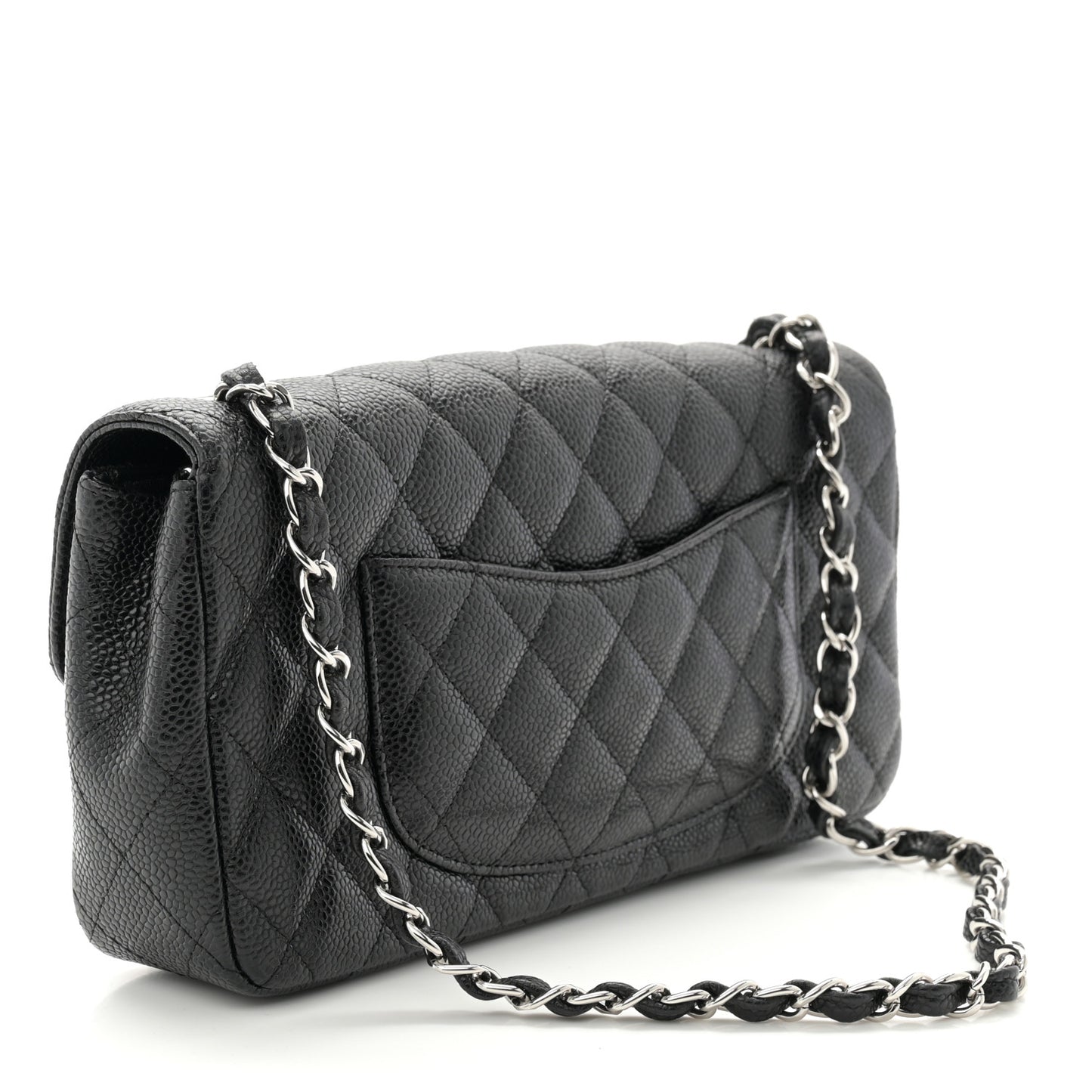 Caviar Quilted East West Flap Black
