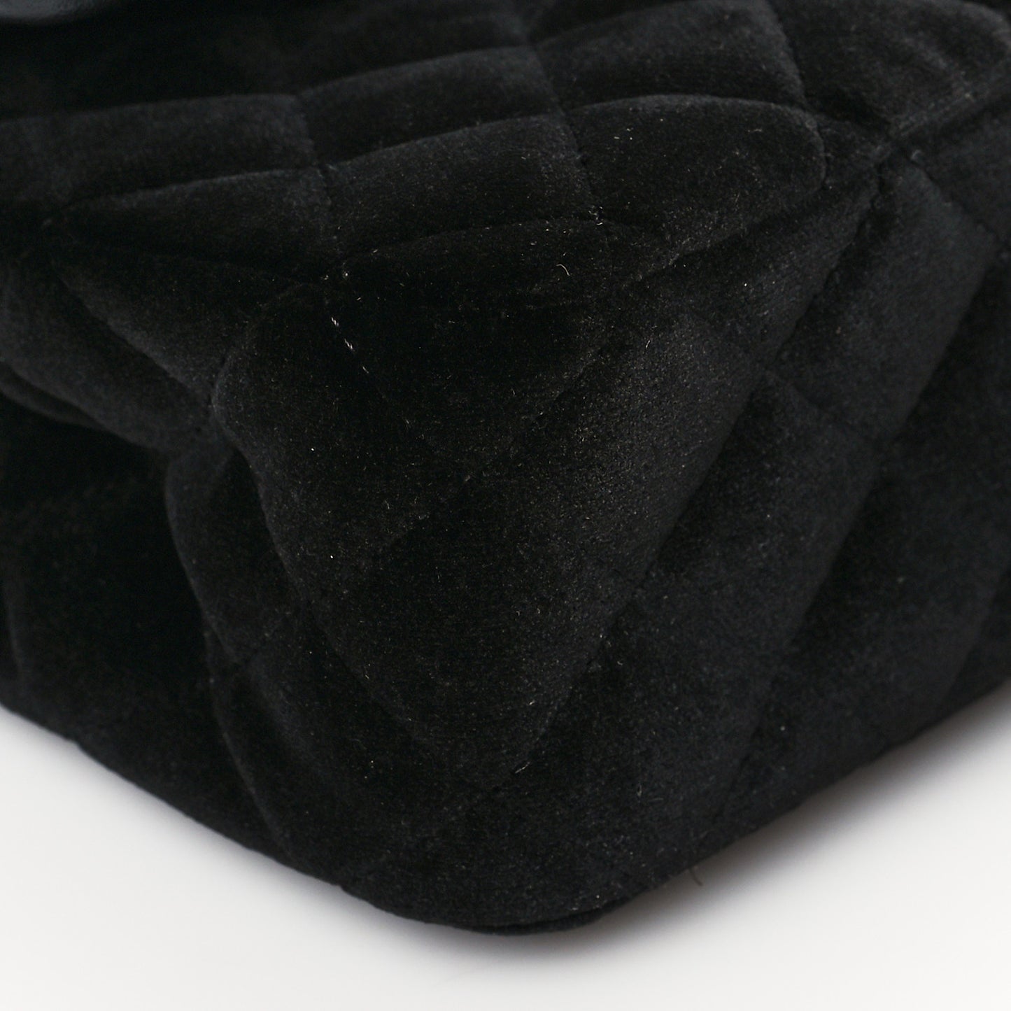 Velvet Quilted Medium Double Flap So Black