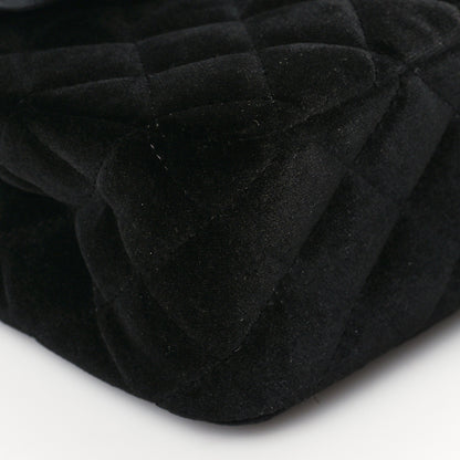 Chanel Velvet Quilted Medium Double Flap So Black 10 of 11