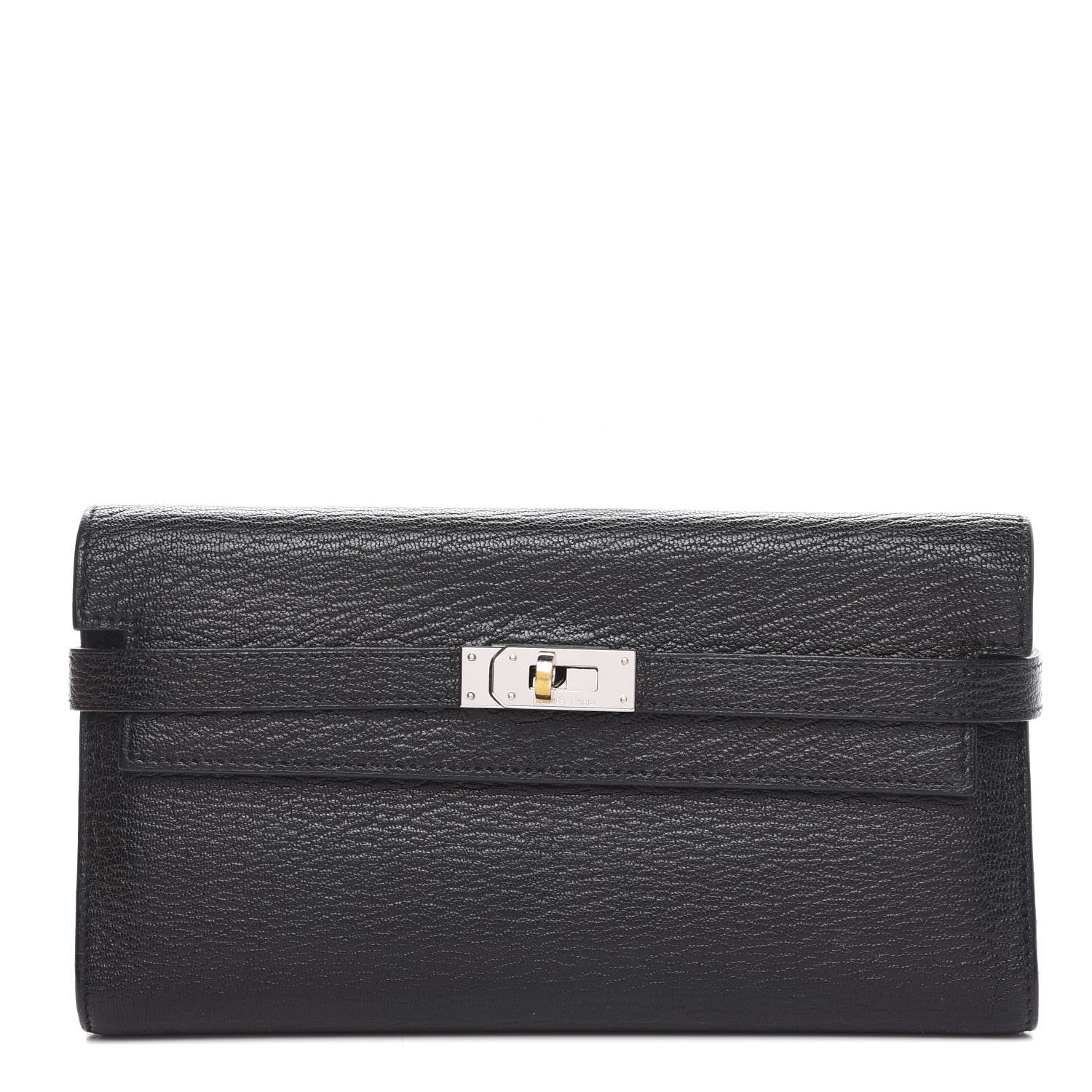 Hermes Chevre Mysore Kelly Longue Wallet Black 1 of 10