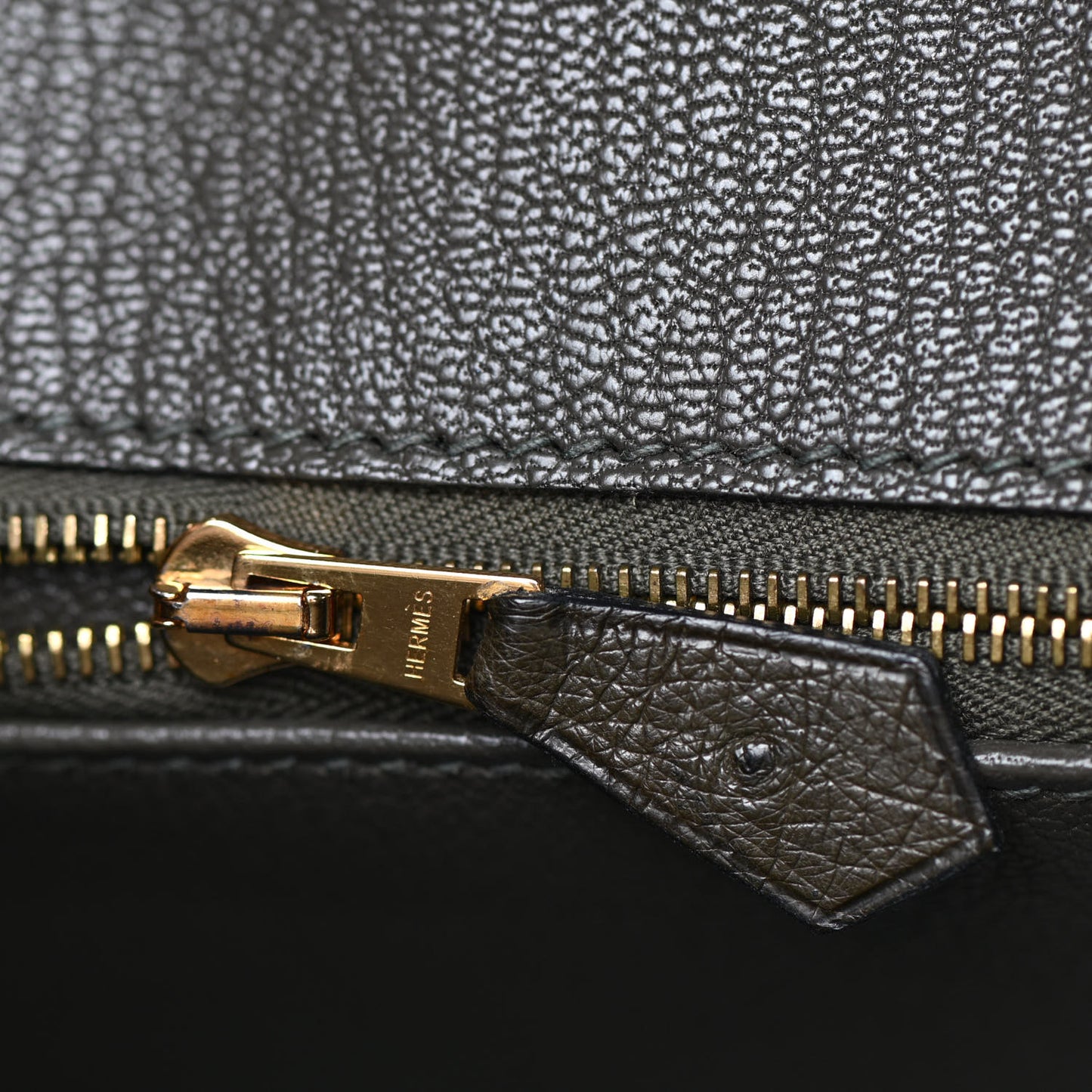 Ostrich Birkin 30 Vert Olive
