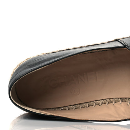 Chanel Lambskin CC Espadrilles 38 Black 8 of 9