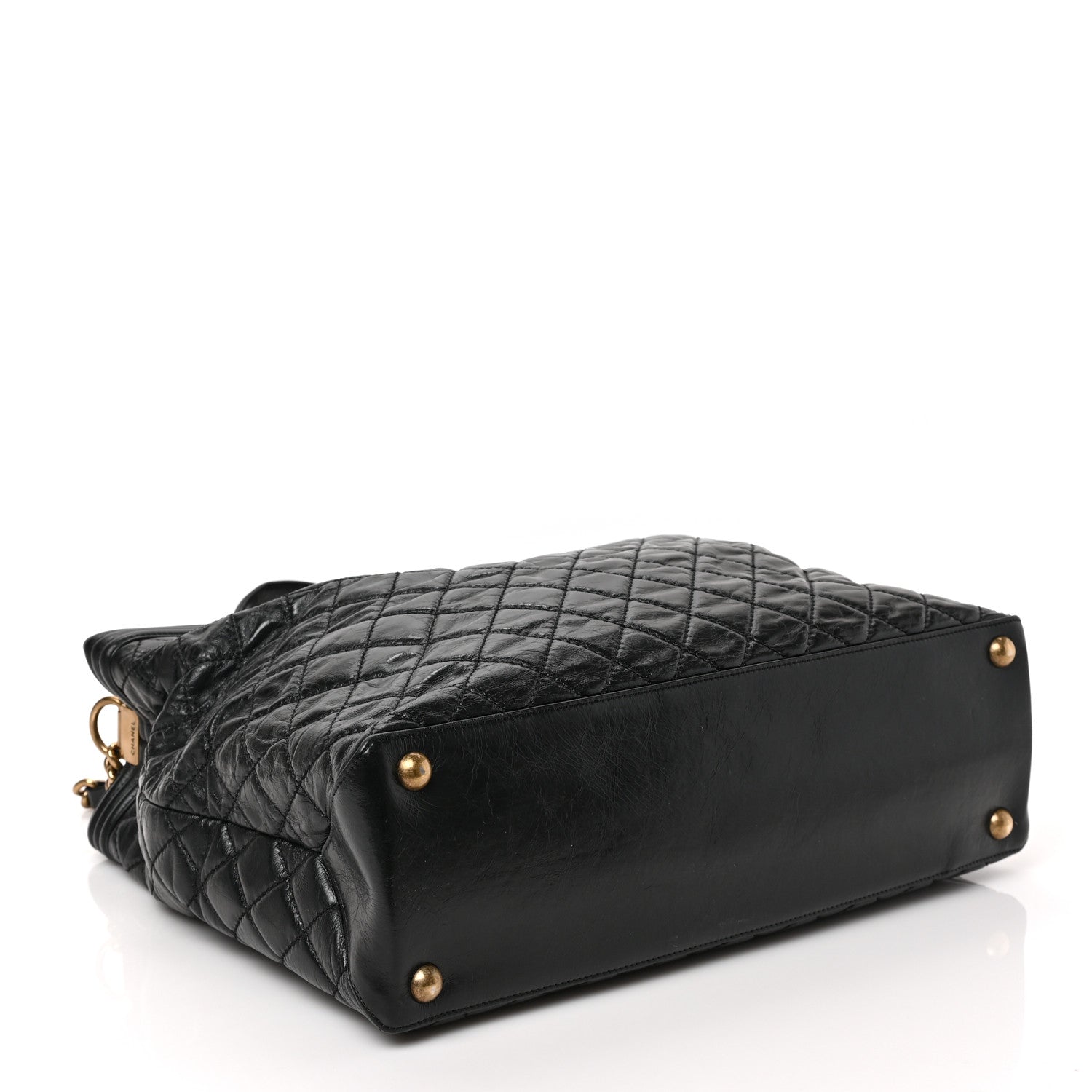 Chanel Glazed Calfskin Quilted Large Boy Tote Black 4 of 9