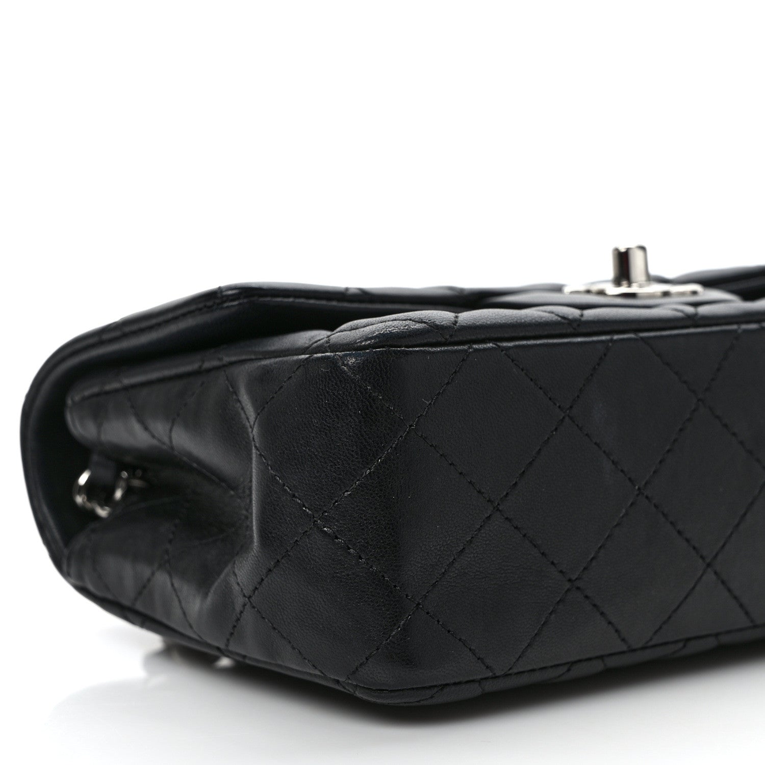 Chanel Lambskin Quilted Mini Rectangular Flap Black 8 of 12