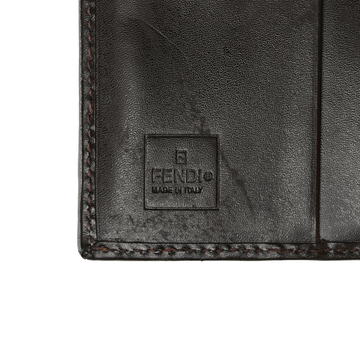 Zucca Calfskin Compact Wallet Tobacco