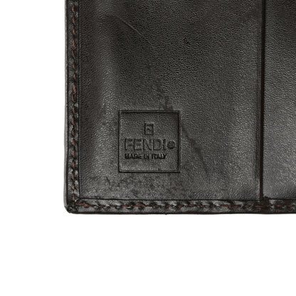 Fendi Zucca Calfskin Compact Wallet Tobacco 6 of 7