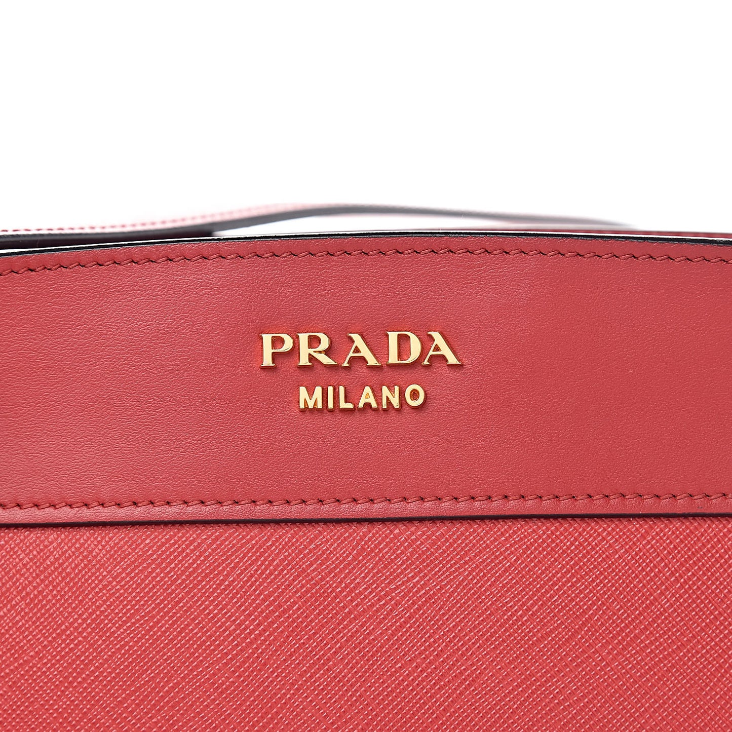 Saffiano City Calfskin Esplanade Crossbody Bag Fuoco