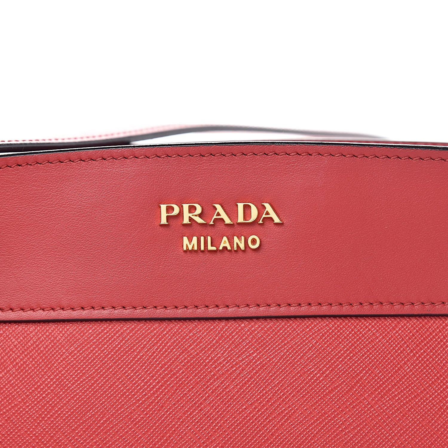 Prada Saffiano City Calfskin Esplanade Crossbody Bag Fuoco 7 of 10