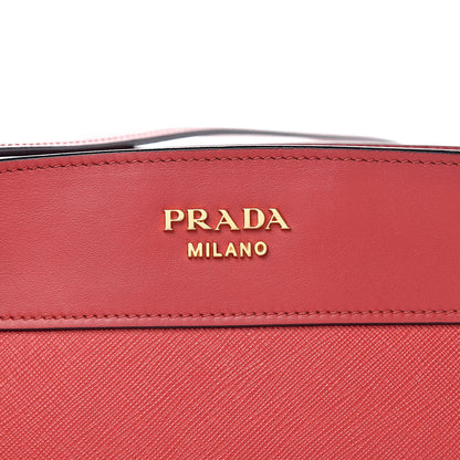 Prada Saffiano City Calfskin Esplanade Crossbody Bag Fuoco 7 of 10