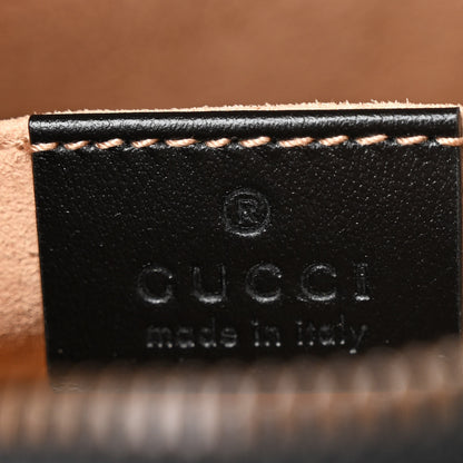 Gucci Calfskin Matelasse Mini GG Marmont Chain Shoulder Bag Black 6 of 11