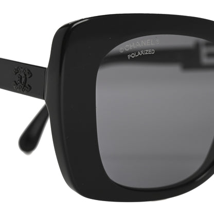 Chanel Acetate Strass Polarized Square Sunglasses 5422-B Black 7 of 11
