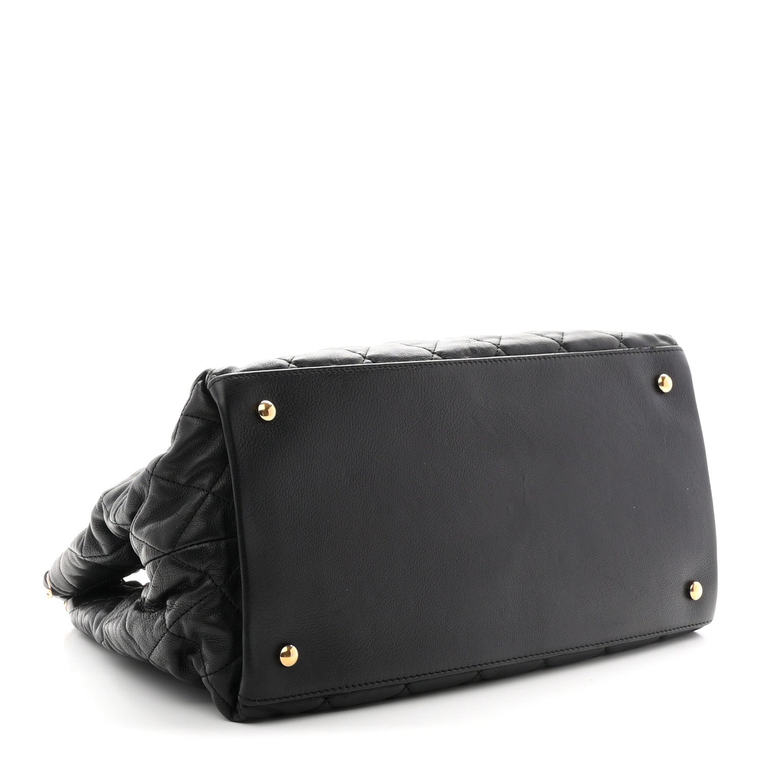 Chanel Calfskin Quilted Small Chain Me Tote Black 4 of 11