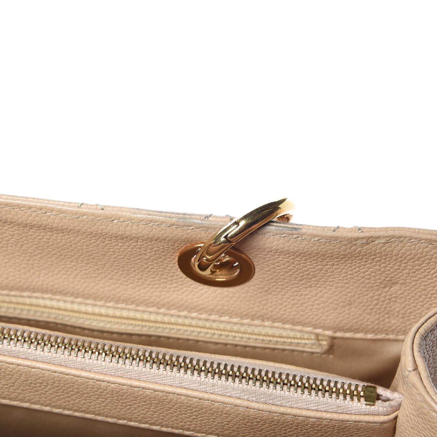 Chanel Caviar Quilted Grand Shopping Tote GST Beige Clair 12 of 18