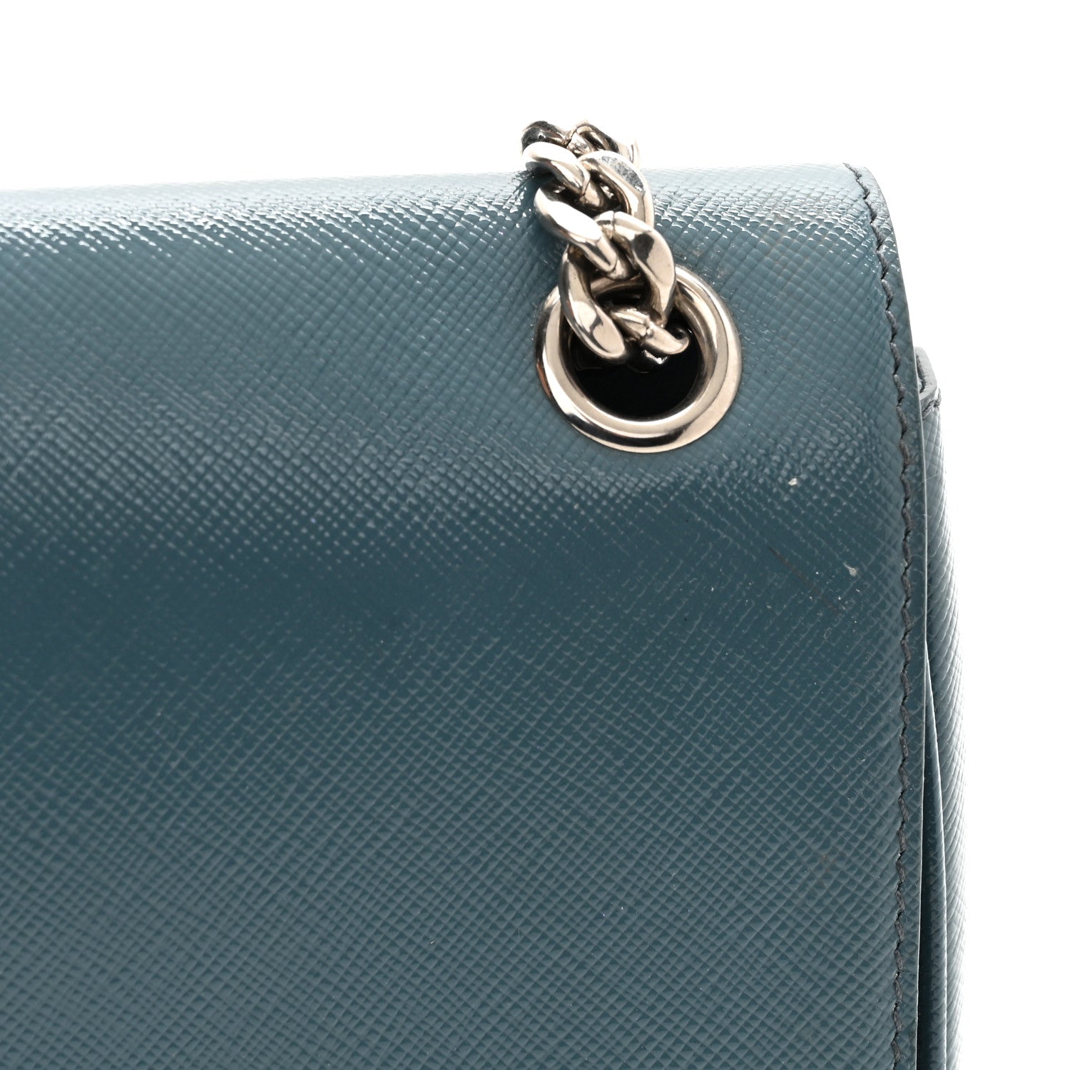Prada Saffiano Soft Calfskin Chain Crossbody Bag Ottanio 10 of 14