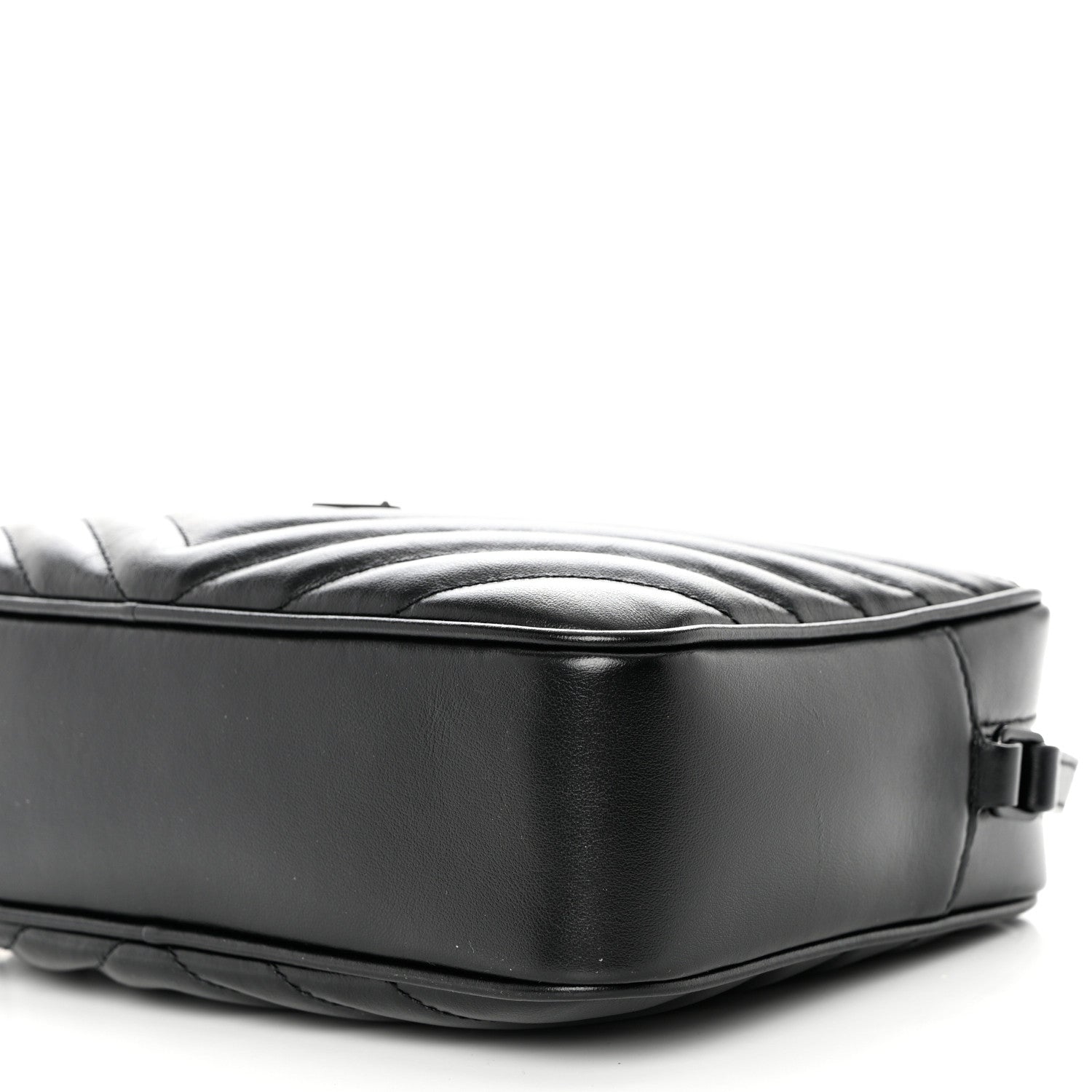 Saint Laurent Calfskin Matelasse Monogram Monochrome Lou Camera Bag Black 9 of 9