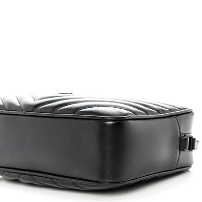 Saint Laurent Calfskin Matelasse Monogram Monochrome Lou Camera Bag Black 9 of 9