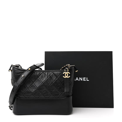 Chanel Aged Calfskin Quilted New Medium Gabrielle Hobo Black 11 of 11