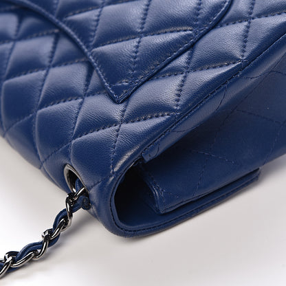 Chanel Lambskin Quilted Mini Rectangular Flap Dark Blue 14 of 15